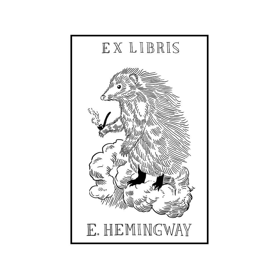 Ex-Libris Hérisson – Tampon personnalisé pour lecteur – Ex-Libris Paris